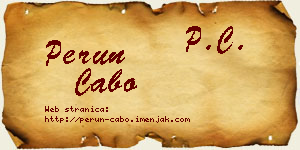 Perun Cabo vizit kartica